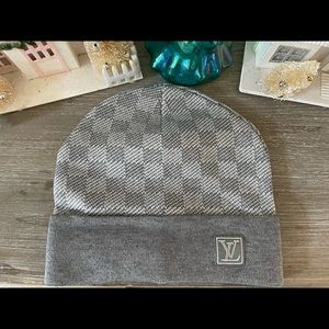 NEW Authentic Louis Vuitton Beanie Cap Skullie DAMIER HAT